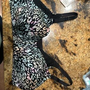 Multicolor Leopard Print Bra